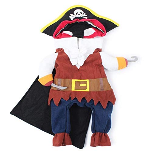 Pet Pirate Costume Pet Halloween Christmas Cosplay Dress Funny Dog Cat Cosplay Prop Dressing up Party Apparel for Halloween Christmas Weekend Weekend Birthday(S)