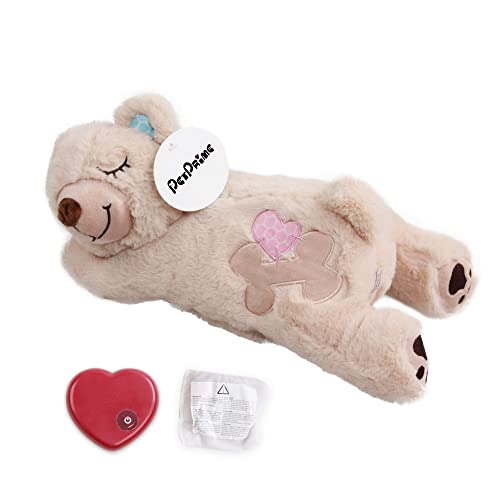 pet prime Perro de Juguete de Peluche Latido del Corazón Juguete de Perro Cálido Juguete de Peluche - Oso de Peluche