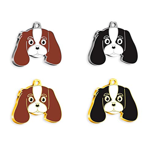 Pet Tag Art Cavalier King Charles Etiqueta de Mascota Personalizada grabada, Etiqueta de Perro, Etiqueta de identificación de Mascota