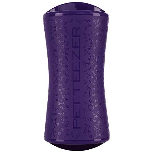 Pet Teezer, Cepillo de aseo para perros, morado y gris