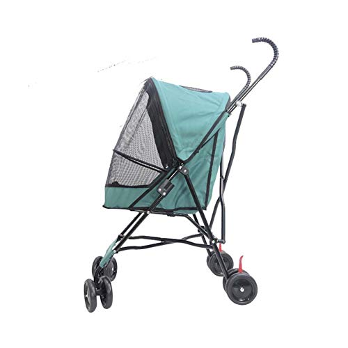 Pet trolley-MNN Carrito Paseo Mascotas, Silla Viaje Plegable 4 Ruedas Perros Y Gatos con Canasta Almacenamiento, Mascotas Pequeñas Y Medianas, Carga Máxima 15 Kg, 40 Cm * 29 Cm * 53 Cm 10.8