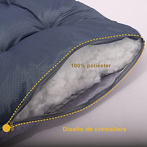 Petaccom-petking Cama para Perro Extra Grandes - Colchón para Mascotas Lavable Cojín Perros Suave y Antideslizante, Sello de París, XL, 118 x 78 x 15 cm