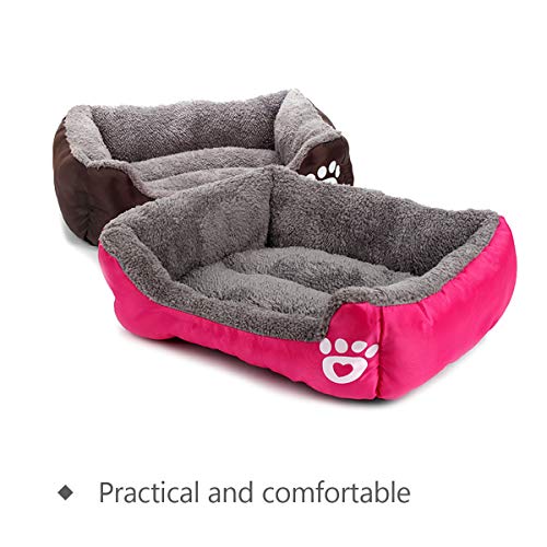 PETCUTE Cama para Perros Cama para Gatos Cachorros Calientes Cama para Mascotas con Forro de Felpa Cojín para Perros para el Invierno XL