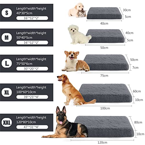 PETCUTE Cama para Perros y Gatos,Colchón Perro Extra Grande Ortopédica para Grande Mediano Pequeños Perros,Lavable, Desenfundable Cómodo Suave y Cálida Cama para Mascotas con Fondo Antideslizante