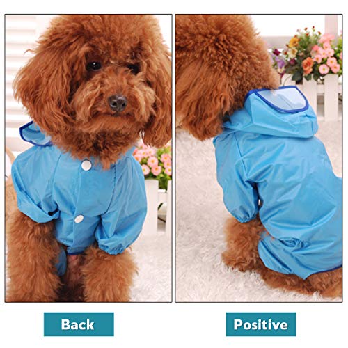 PETCUTE Chubasquero para Perros Chaqueta Impermeable para Mascota Ropa Chubasqueros con Capucha para Medianas y Grandes Perros