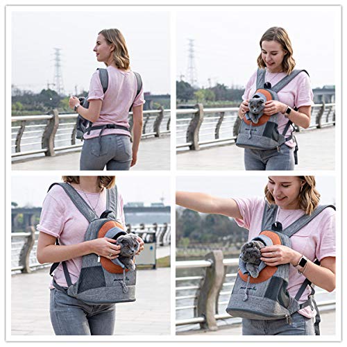 PETCUTE Mochila para Perros pequeños Bolsa Transporte de Perros Gatos Mochila para Mascotas Cachorros para Viajar Ciclismo M