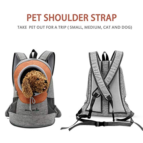 PETCUTE Mochila para Perros pequeños Bolsa Transporte de Perros Gatos Mochila para Mascotas Cachorros para Viajar Ciclismo M