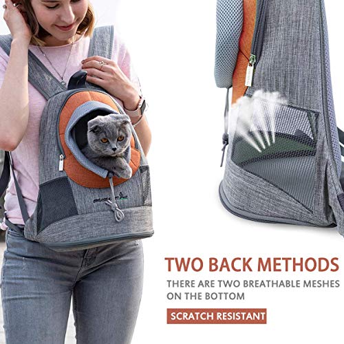 PETCUTE Mochila para Perros pequeños Bolsa Transporte de Perros Gatos Mochila para Mascotas Cachorros para Viajar Ciclismo M