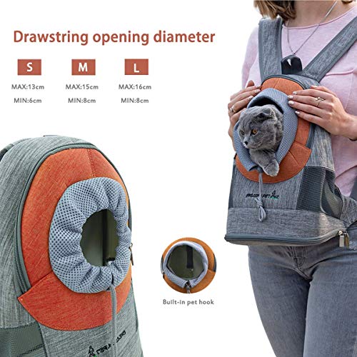 PETCUTE Mochila para Perros pequeños Bolsa Transporte de Perros Gatos Mochila para Mascotas Cachorros para Viajar Ciclismo M