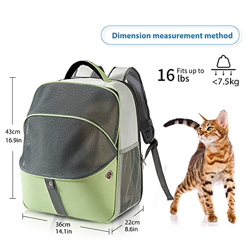 PETCUTE Mochila Perro Pequeños Bolsa para Transportar Gatos Mochila Mascotas Transpirable Viaje Mochila para Llevar Perros Gato Rosa