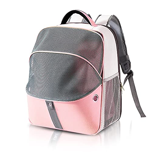 PETCUTE Mochila Perro Pequeños Bolsa para Transportar Gatos Mochila Mascotas Transpirable Viaje Mochila para Llevar Perros Gato Rosa