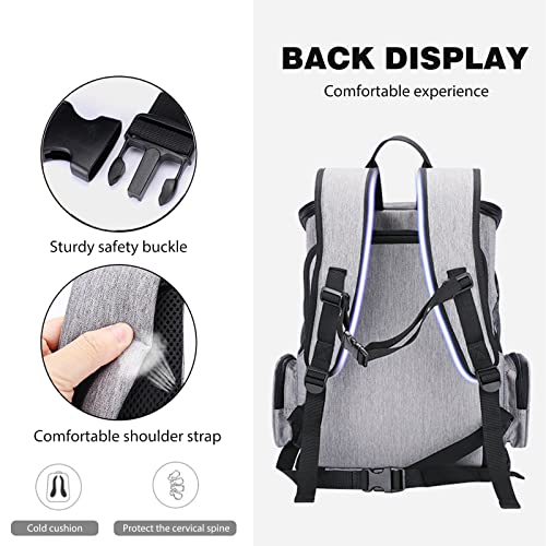 PETCUTE Mochila Transportín Gato,Ampliable Mochila para Perros y Gatos,con Correa de Hombro Ajustable,Plegable Mochila para Mascotas con Colchón Suave,Correa de Seguridad Interior,para Viajar