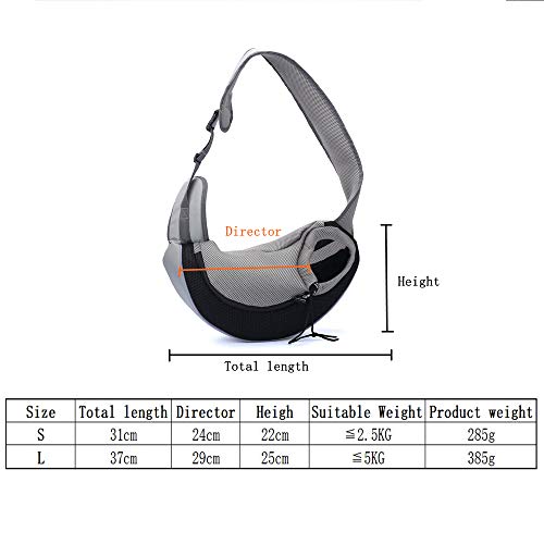 PETEMOO Bandolera para Perro Transportín Bolsa de Viaje para Mascotas Bolsa Portador de Perro Bolso de Hombro para Perros Gatos
