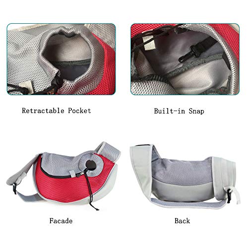 PETEMOO Bandolera para Perro Transportín Bolsa de Viaje para Mascotas Bolsa Portador de Perro Bolso de Hombro para Perros Gatos