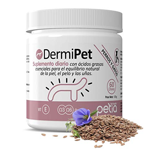 petia Vet health DERMIPET Perros y Gatos (Omega 3, Omega 6, Vitamina E)