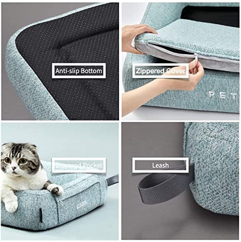 PETKIT Cama ortopédica para perros pequeños, medianos y gatos con funda extraíble y lavable y fondo antideslizante, espuma ortopédica con memoria, cama suave para gatos. Tamaño:67*51*12.5cm