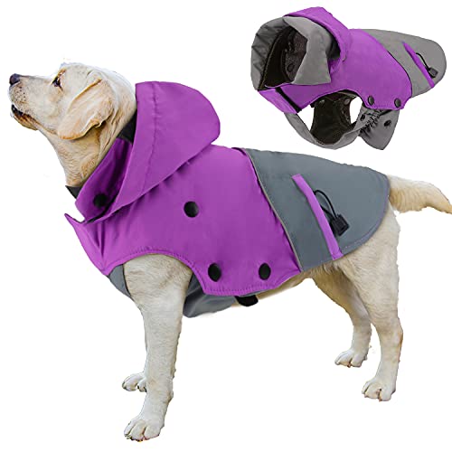 PETLOFT Chaqueta de Perro Invierno, Impermeable Reflectante Perros Abrigo de Invierno A Prueba de Viento Cálido Al Aire Libre Chaqueta con Forro Desmontable de Vellón para Perro Pequeño Mediano Grande