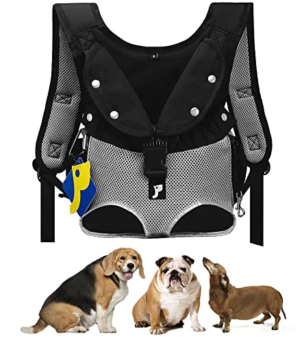 Petotw Mochilas para Perros PequeñOs y Medianos, Mochilas para Transportador Perros con Bolsillos Multifuncionales, Ideal para Viajar, IR de ExcursióN, IR de Comprass(S,Gris)