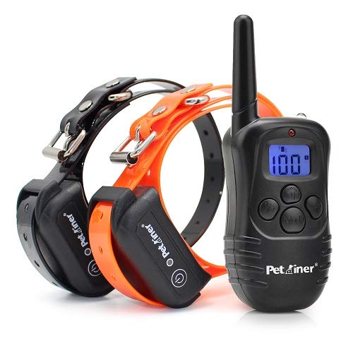 Petrainer Pet998DB Original, 300 Metros para 1 o 2 Perros a la Vez 100% Sumergible - 3 Modos (+ 2 con Dos Collares)