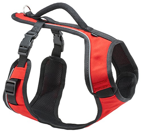 PetSafe EasySport - Arnés para Perros Acolchado Ajustable con Asa de Control y Cinta Reflectante - Rojo - Grande, L