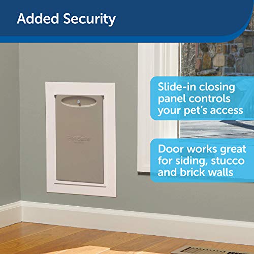 PetSafe - Puerta de Entrada de Pared para Mascotas, Color Blanco