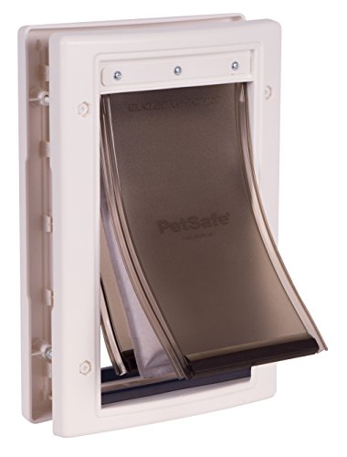 PetSafe - Puerta de plástico para Mascotas para Clima Extremo - Altamente aislada - Protección Triple contra el frío y el Calor, con Panel de Cierre - Tamaño pequeño S