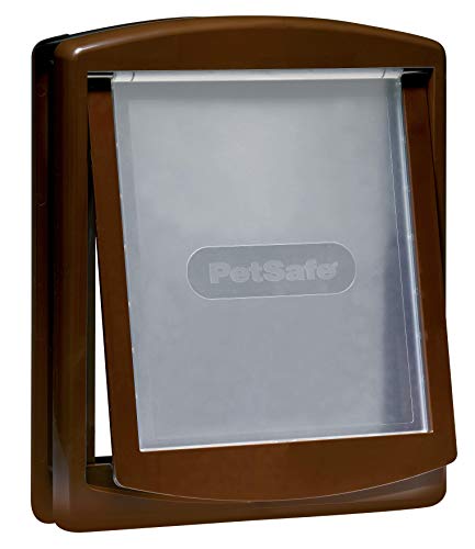 PetSafe Puerta Para Mascotas Original Con 2 Posiciones Staywell De - Fácil Instalación - Gatera En Exterior O Interior - Panel De Cierre Acoplable Personalizable - Fabricación Resistente, Con 100 ml