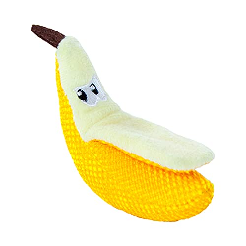 Petstages Dental Banana - Juguete para morder para gatos - Con hierba gatera