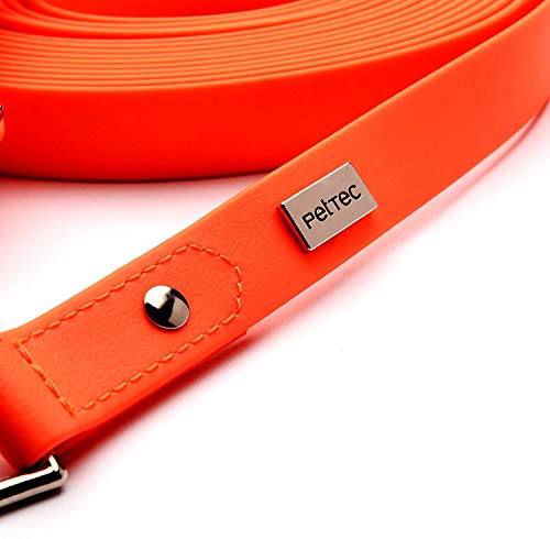 PetTec Correa de Adiestramiento para Perros - Correa Extra Larga con Gancho Metal para el Collar - Trioflex Resistente, Flexible e Impermeable - Pasear, Correr y Realizar Actividades Aire Libre - 5m