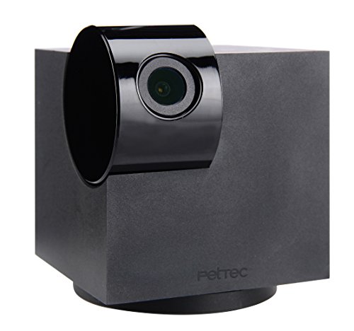 PetTec Pet CAM 360°, Aplicación Inteligente de Mascotas con Detección de Ruido, Full HD 1080p, Vista 360°, Micrófono y Altavoz, para iOS y Android