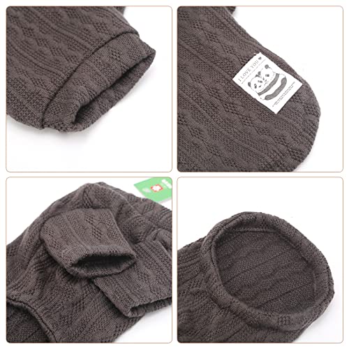 Petyoung Suéter de Cuello Alto para Mascotas Ropa de Invierno para Perros de Punto Cálido Ropa de Abrigo para Cachorros para Perros para Niños Y Niñas