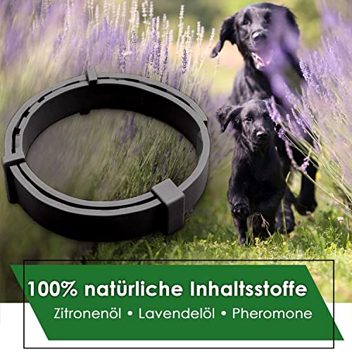 PheroRelax Collar calmante para perros, calmante natural para perros con feromonas para la ansiedad, el estrés y la agresividad, 60 días de tiempo de acción (negro)