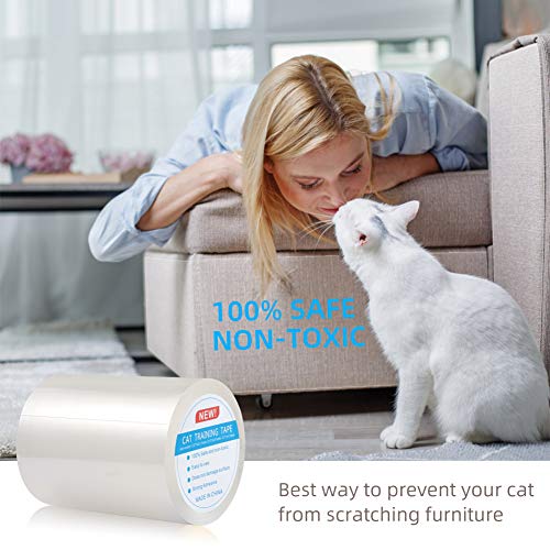 Pidsen Protector de Muebles Gatos, 15X1000 CM Nano Cinta Adhesiva Anti Arañazos para Gatos,Transparente Autoadhesivas de Gato Protector para Gatos y Perro,Protector de sofá para Detener