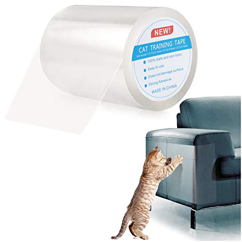 Pidsen Protector de Muebles Gatos, 15X1000 CM Nano Cinta Adhesiva Anti Arañazos para Gatos,Transparente Autoadhesivas de Gato Protector para Gatos y Perro,Protector de sofá para Detener