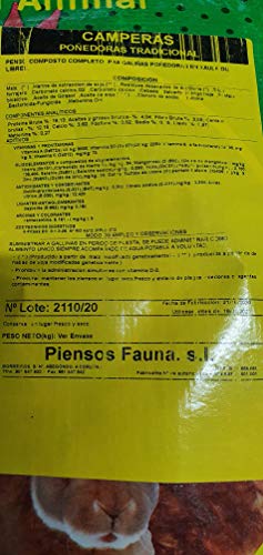 Pienso para gallinas Camperas y ponedoras Saco 10kg