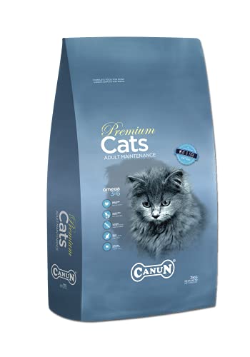 Pienso para Gatos Adultos para Todas Las Razas y tamaños Rico en Pollo y Pescado Alimento seco para Gatos 3 kg Canun Cats Daily Maintenance