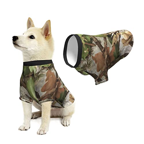 Pijamas Suaves para Mascotas 3D Bosque Camuflaje Cachorro Perro Traje Casual Mascotas Usan Sudaderas con Capucha Ropa de Abrigo para Mascotas