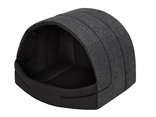 PillowPrim Caseta para perros y gatos, tamaño S, 45 x 33 cm, color negro