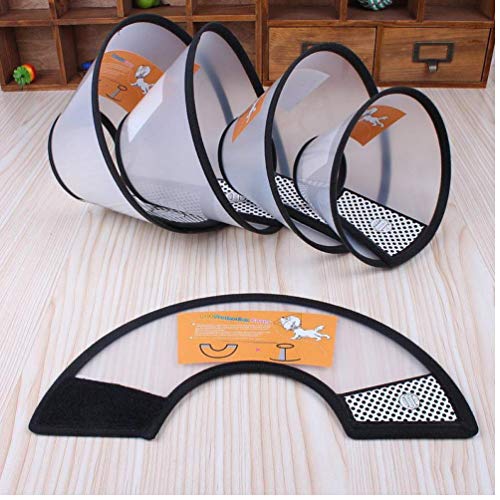 PiniceCore Collar Transparente para Mascotas Pequeño Perro del Gato de Peluche Collar de Perro Protector de Cuello Cono de recuperación para Anti-Bite Lick Curación de Heridas Protector 6#