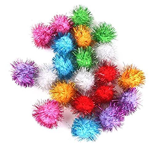 Pinicecore Erizo De La Bola De Gatos De Colores Brillantes del Brillo De Oropel Pompom Bolas Gato Bolas De Juguete Pequeño Gato Bola Juguetes