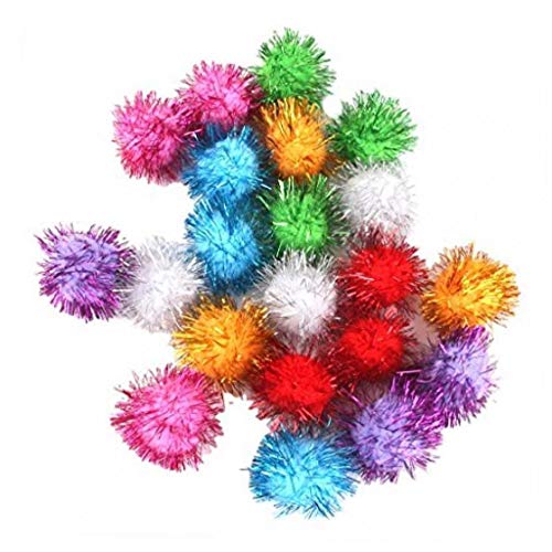 Pinicecore Erizo De La Bola De Gatos De Colores Brillantes del Brillo De Oropel Pompom Bolas Gato Bolas De Juguete Pequeño Gato Bola Juguetes