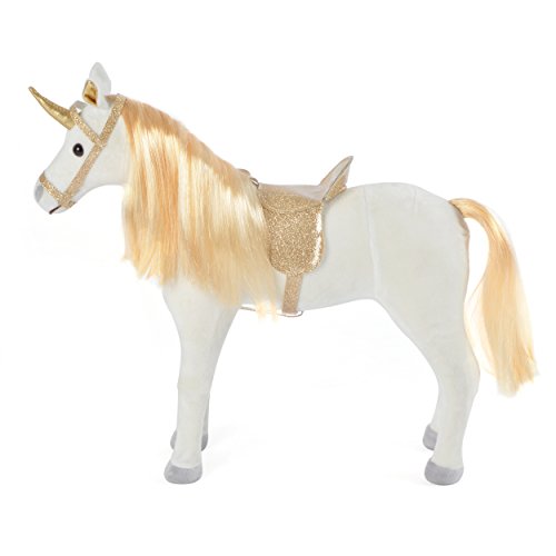 Pink Papaya Unicornio de Peluche 40 cm - Unicornio de pie Selina – Caballo Acogedor con sillín y Brida Desmontable Caballo Juguete Grande como una muňeca para Jugar y soňar de la Marca Toys