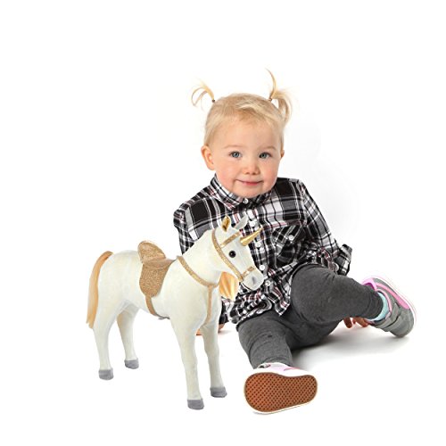 Pink Papaya Unicornio de Peluche 40 cm - Unicornio de pie Selina – Caballo Acogedor con sillín y Brida Desmontable Caballo Juguete Grande como una muňeca para Jugar y soňar de la Marca Toys