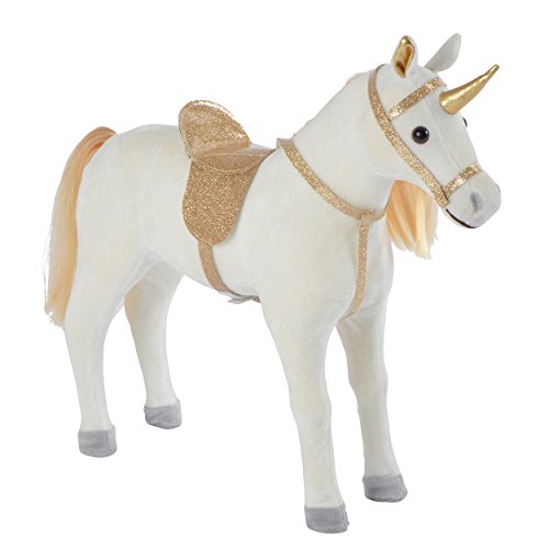 Pink Papaya Unicornio de Peluche 40 cm - Unicornio de pie Selina – Caballo Acogedor con sillín y Brida Desmontable Caballo Juguete Grande como una muňeca para Jugar y soňar de la Marca Toys