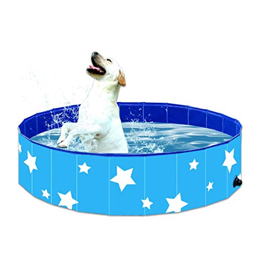 Piscina De Baño para Perros Grandes y Niños Pequeños Medianos, El Estanque De La Piscina del Perro De Agua Estera De Disco Duro Portátil De Plástico Cachorro Piscina Plegable De Baño