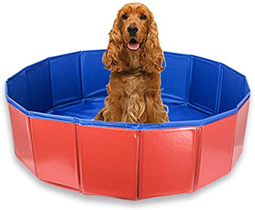 Piscina de remo plegable de PVC para mascotas y niños, bañera grande y resistente para perros Piscina SPA para gatos, pozos de bolas Suministros para cubos de mascotas,120x30cm