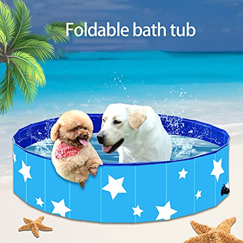 Piscina para perros plegable Piscina grande de PVC para perros Piscina de agua plástico duro para gatos Piscina para mascotas Estanque plegable para nadar al aire libre en verano para perros y niños