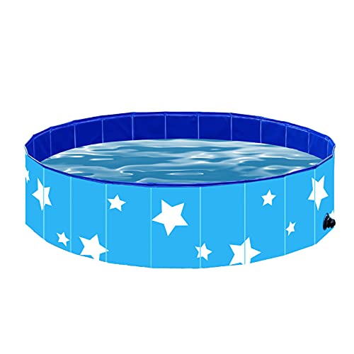 Piscina para perros plegable Piscina grande de PVC para perros Piscina de agua plástico duro para gatos Piscina para mascotas Estanque plegable para nadar al aire libre en verano para perros y niños