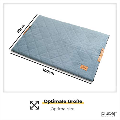 PiuPet® Cama para Perros de 70 x 100 cm - Colchon perro - Cama perro grande gris - viscoelastica - lavables