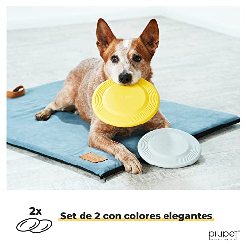 PiuPet® Frisbees - Juguetes de 2 frisbees para Perros - Disco Frisbee para Perros - Cosas para Perros - Perro Juguete